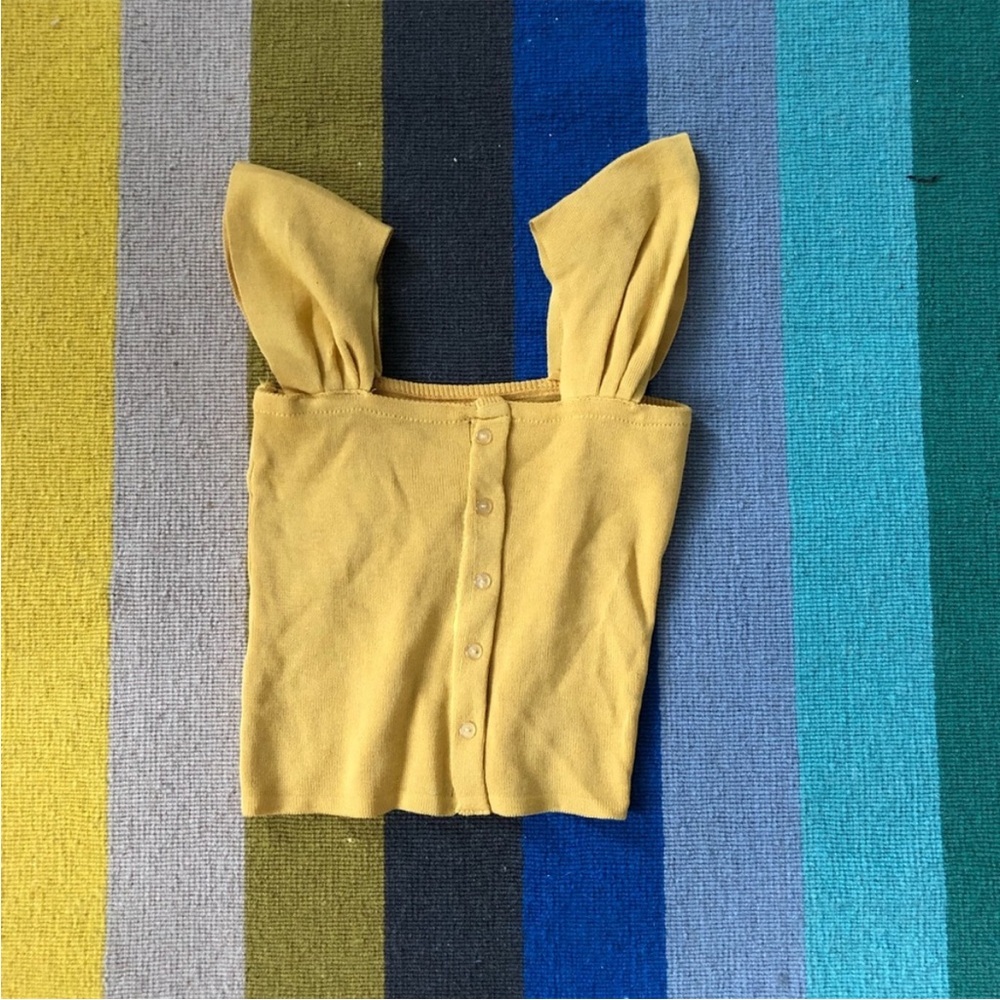 Yellow Button-Up Women's Top